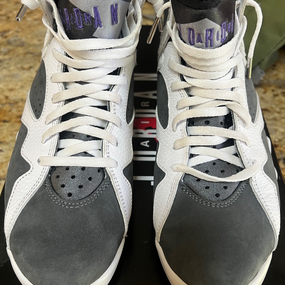 Jordan Air 7 Retro White and Varsity Purple